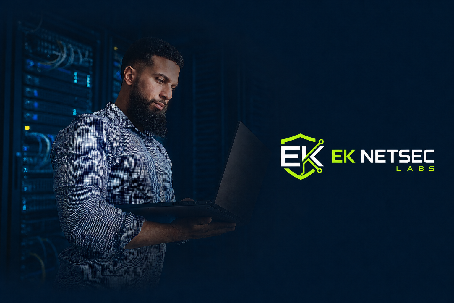 Elias Kariss dans son environnement technique — EK NetSec Labs